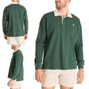 Chubbies Mens The Corporate Country Legacy Polo Shirt Rugby Dark Green XL